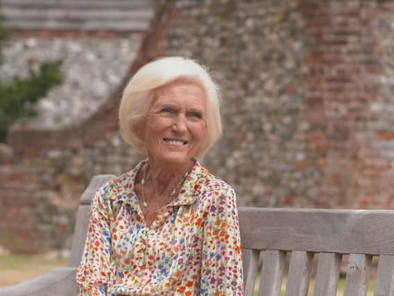 Mary Berry has told how she used to take the runt pig to her bed. Picture: BBC.