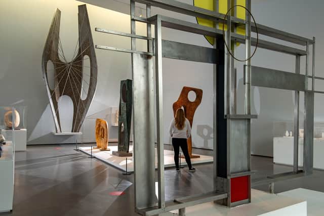 Stephanie Edwards, development assistant,  looking at some of the Barbara Hepworth collection at The Hepworth Wakefield which will celebrate is 10th anniversary next May witha new exhibition of the artist's work.
 Picture: Bruce Rollinson