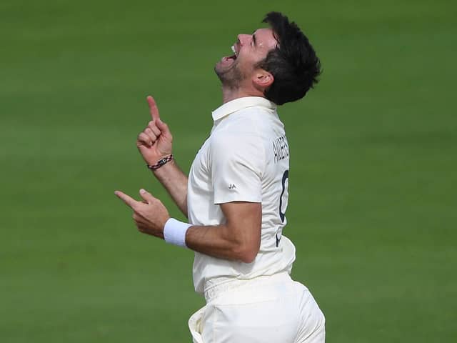 England's James Anderson (left) celebrates the wicket of Pakistan's Azhar Ali during day five of the third Test match at the Ageas Bowl - his 600th Test match wicket in total . Picture: Alastair Grant/NMC Pool/PA