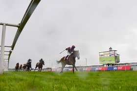This was the scene as Safe Voyage won the Sky Bet City of York Stakes under Jason Hart. Photo: York Racecourse.