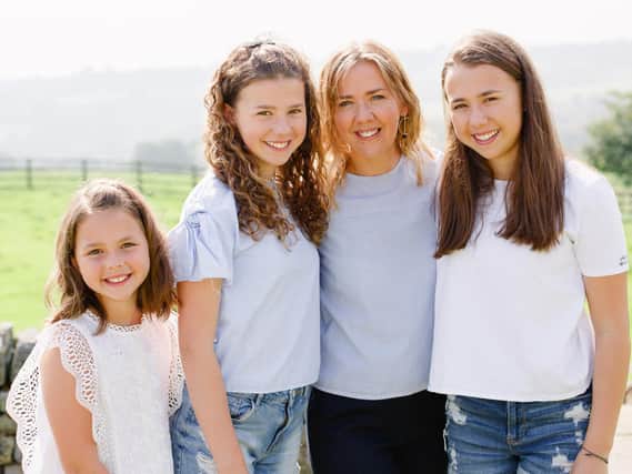 Becks Donnelly with her daughters.