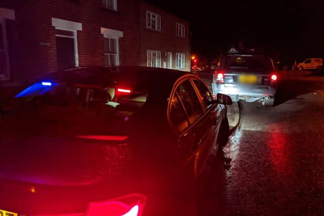 Police pulled over a Range Rover driver to find he had 42 penalty points on his licence. Picture: Facebook/North Yorkshire Police Roads Policing Group