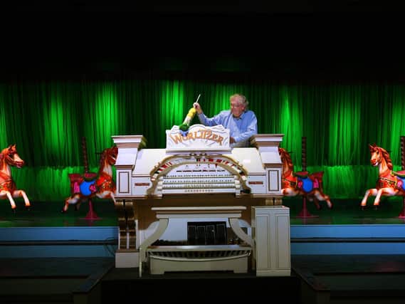 Volunteer curator Keith Kitching cleans a 1937 Wurlitzer theatre organ.
Picture: Jonathan Gawthorpe.