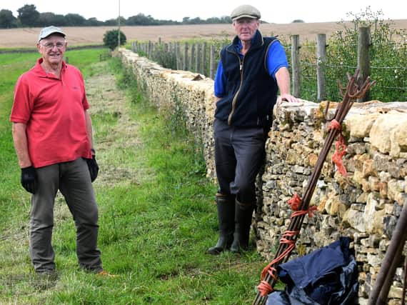 Peter has completed more than 800 metres of dry stone wall at his friend's farm.
