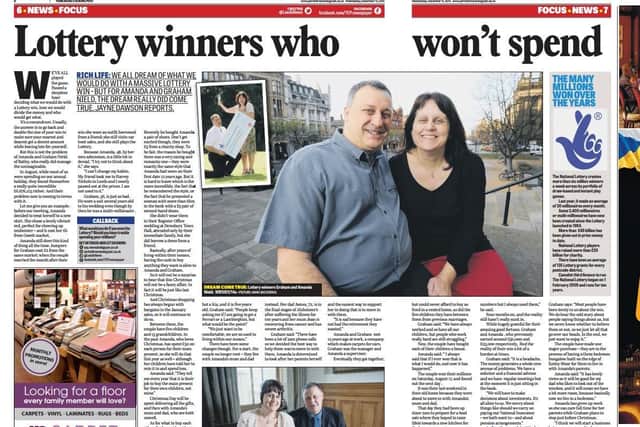 Amanda and Graham made their first appearance in the local news after going public with their winnings in 2013.