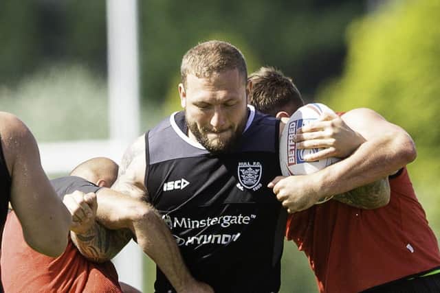 BACK TO IT: The Hull FC squad returned to training this week after two weeks in isolation. Picture: Allan McKenzie/SWpix.com.