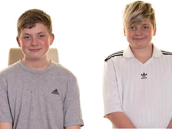 Tristan and Blake Barrass, aged 13 and 14
