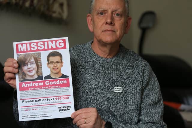 Kevin Gosden, father of missing Andrew Gosden who disappeared after getting a train from Doncaster to London in 2007.