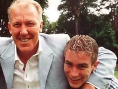 Old photo of Rory with his father, Doug Hatfield