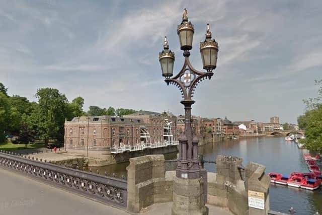 Skeldergate Bridge in York, overlooking the apartments where Rory was last seen on a balcony in the early hours on November 20, 2015