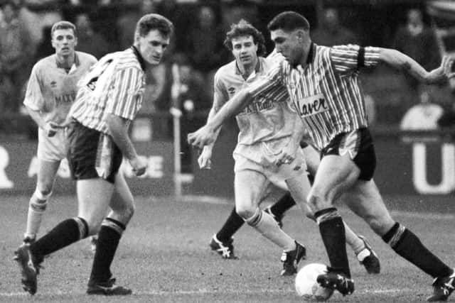 Jones playing for Sheffield United in 1991.