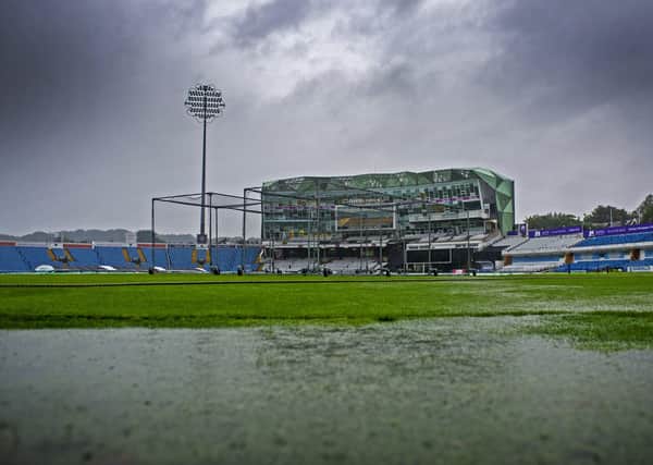 Yorkshire Vikings' T20 Blast match with Leicestershire Foxes at Emerald Headingley was abandoned due to heavy rain. Picture: Tony Johnson