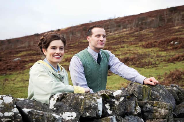 Helen Alderson (played by Rachel Shenton) and James Herriot (played by Nicholas Ralph) in the new series of All Creatures Great and Small.
