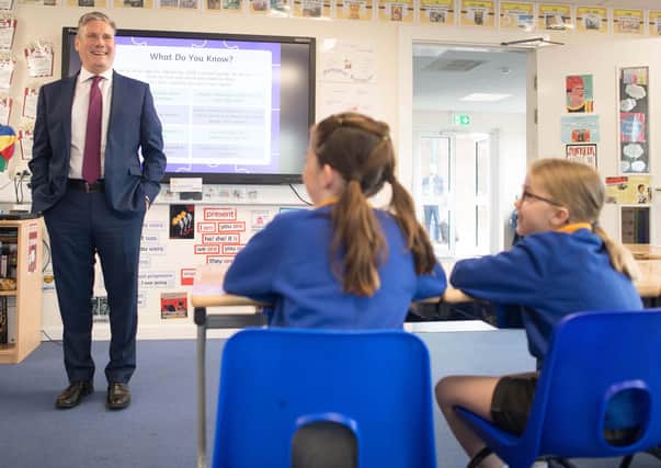 Labour leader Sir Keir Starmer visits a primary school as the new academic year begins.