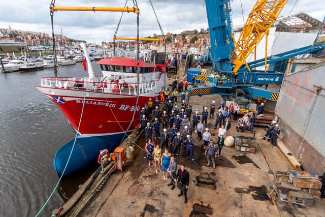 Reliance III is launched at Parkol Marine in Whitby