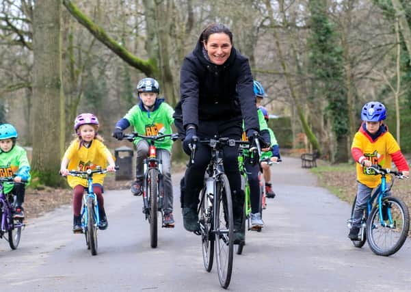 Dame Sarah Storey is at the forefront of efforts toencourage children to walk or cycle to school across South Yorkshire.