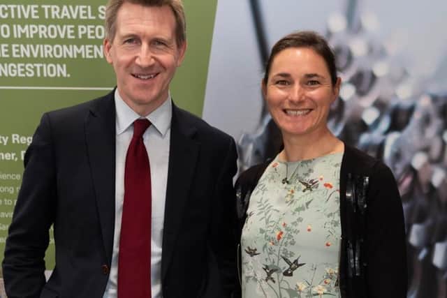 Dame Sarah Storey, South Yorkshire's Active Travel Commissioner, with Sheffield City Region mayor Dan Jarvis.
