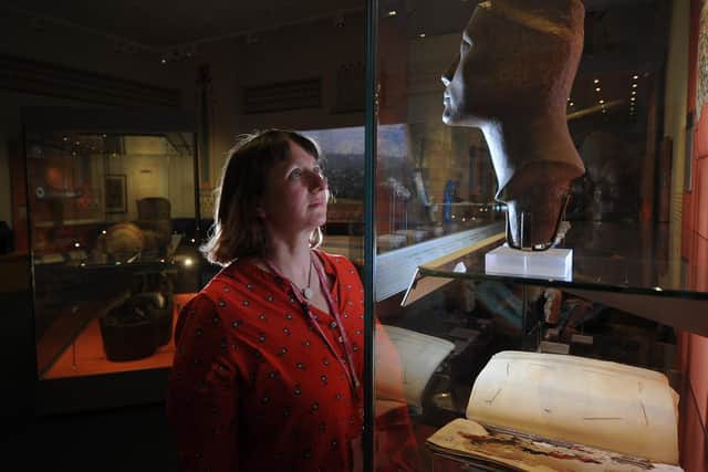 Martha Jasko-Lawrence takes a close look at some of the ancient exhibits on display in the new gallery at Weston Park Museum.