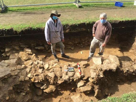Archaeologists Dr Peter Halkon and James Lyall
