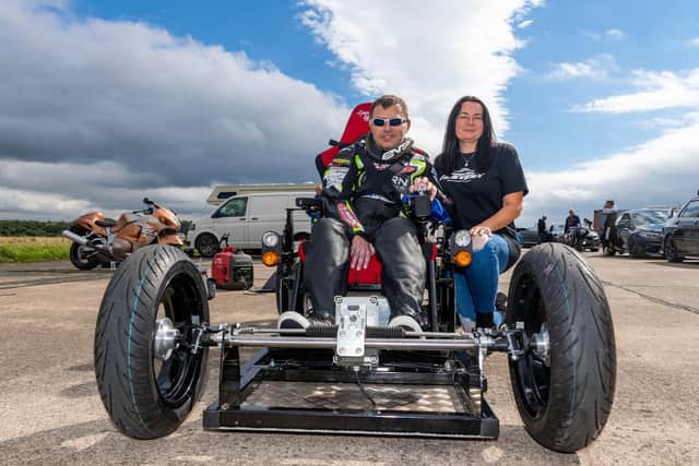 Liz Liversidge, with husband Jason, 44, of Rise, near Hull, who is paralysed with motor neurone disease Picture James Hardisty