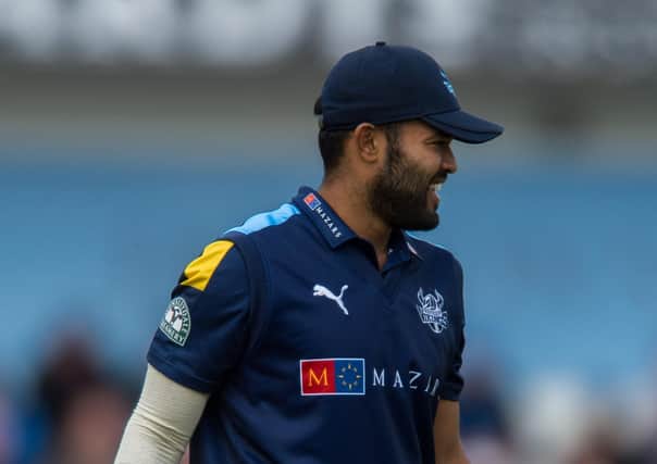 Claim: Azeem Rafiq has made strong claims of ‘institutional racism’ at Yorkshire CCC which will be investigated by a panel (Picture: James Hardisty)