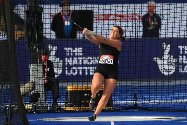 Yorkshire's Jessica Mayho of Great Britain takes part in the Women's Hammer Throw during day one of Muller British Athletics Championships at Manchester Regional Arena on September 04, 2020 in Manchester, England.  (Picture: British Athletics via Getty Images)