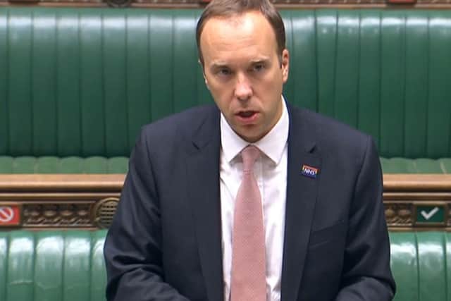 Health and Social Care Secretary Matt Hancock - he's been accused in the Commons of failing to do more to tackle the backlog of cancer cases.