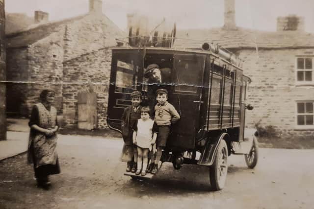 An old Dales bus used to take pupils to school.