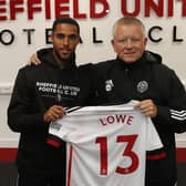 Chris Wilder welcomes new signing Max Lowe. Picture: Darren Staples/Sportimage
