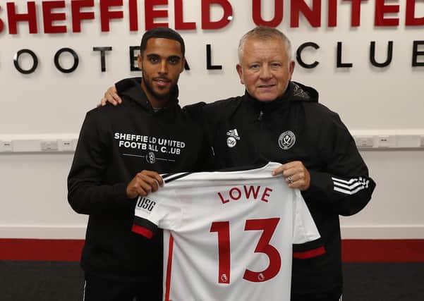 Chris Wilder welcomes new signing Max Lowe. Picture: Darren Staples/Sportimage