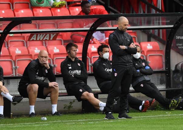 Rotherham United manager Paul Warne on the touchline at Salford last week. Picture: Jonathan Gawthorpe