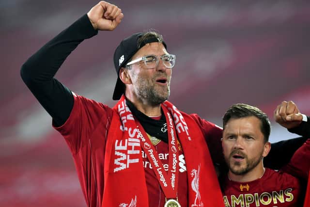 Liverpool manager Jurgen Klopp following the trophy presentation at Anfield (Picture: PA)