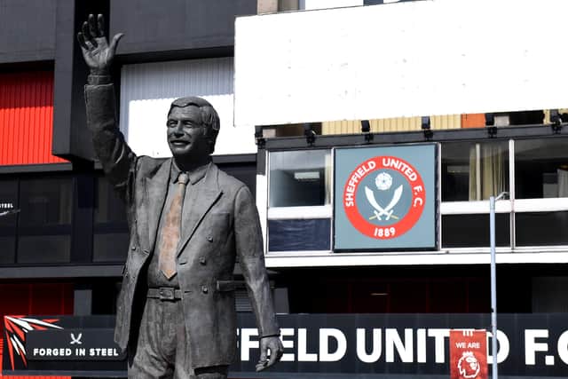 A statue of Derek Dooley outside Sheffield United's Bramall Lane ground as the Blades prepare for another season in the Premier League.