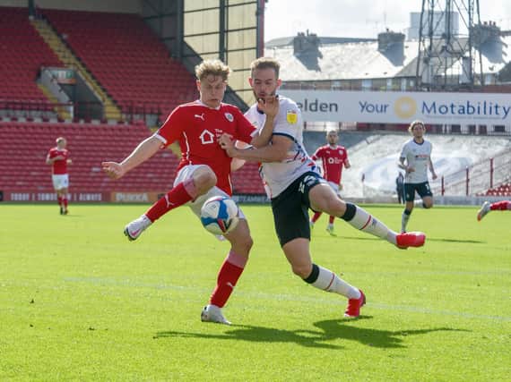 Kilian Ludewig pictured in Barnsley's Championship curtain-raiser against Luton Town. Picture: Tony Johnson.