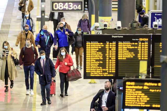 The rush-hour scene at Leeds station which. prior to the lockdown, was one of the busiest in the country. Not now says Bill Carmichael.