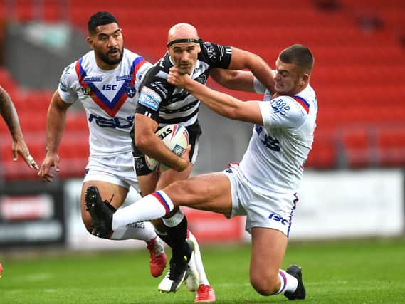 Hull FC's two-time Challenge Cup winning captain Danny Houghton in action in the win against Wakefield Trinity. (PIC: JONATHAN GAWTHORPE)