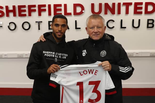 Chris Wilder manager of Sheffield United welcomes Max Lowe (Picture: Darren Staples/Sportimage)