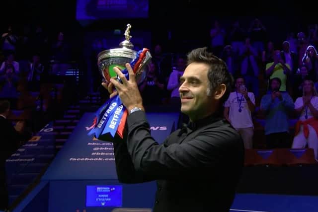 Ronnie O'Sullivan won the World Snooker Championship at the Crucible in front of a smattering of fans.