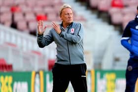 Middlesbrough manager Neil Warnock (left) gestures from the touchline. Picture: Richard Sellers/PA