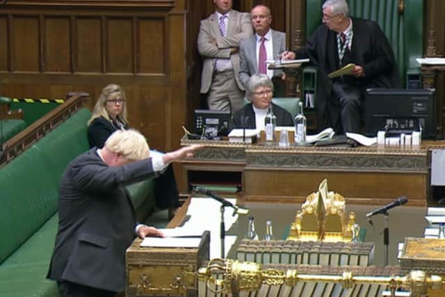 Boris Johnson in the House of Commons this week.