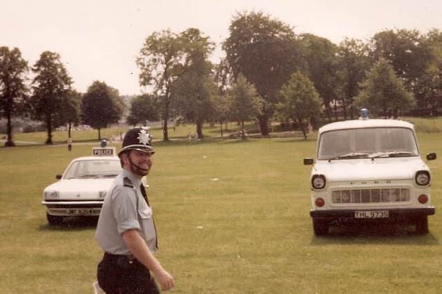 Ms Phillip's father, Pc Bingham, pictured at Hillsborough Park in the 1980s. Picture: South Yorkshire Police