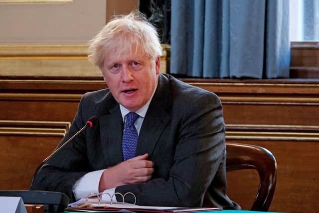 Boris Johnson hosted a Cabinet meeting on Tuesday.