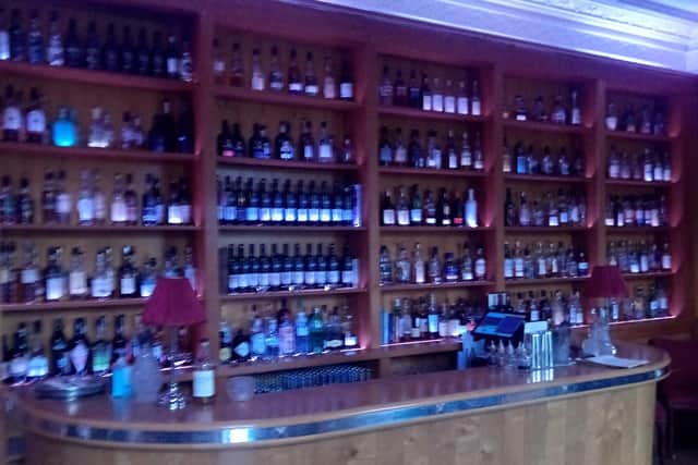 Whisky, whisky everywhere: The Quaich bar with 900 whiskies at Craigellachie Hotel. Picture: Robert Gledhill