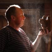 Handcrafted furniture maker Trevor Hutchinson who carves squirrels. Picture by Simon Hulme
