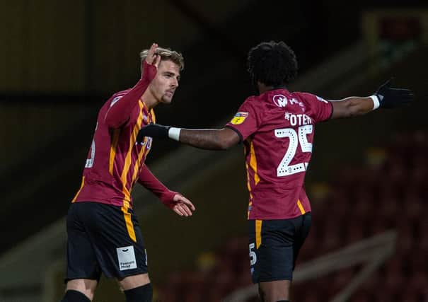 Tyler French scored an own goal for Bradford City. Picture Bruce Rollinson