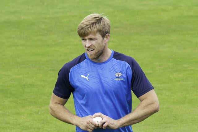 Out - Yorkshire's David Willey (Picture: SWPix.com)
