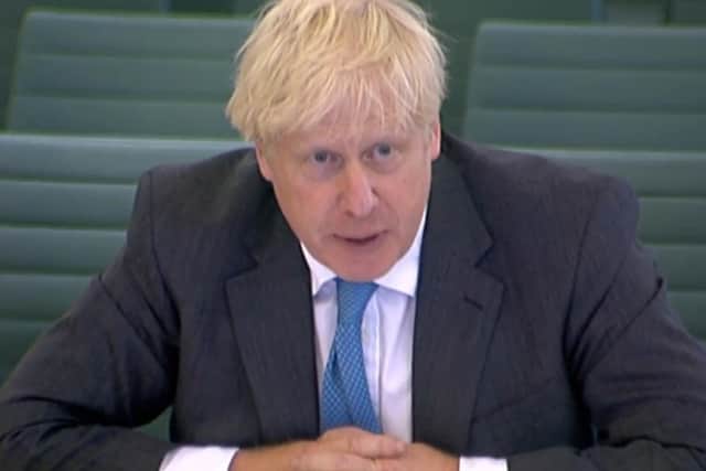 Boris Johnson gives evidence to the Commons Liaison Committee in the Boothroyd Room in the House of Commons, London, where he admitted there was not enough coronavirus testing capacity and promised that there would be capacity for 500,000 tests a day by the end of October. Photo: PA