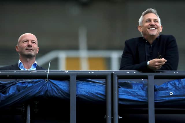 Match of the Day presenter Gary Lineker (right) with pundit Alan Shearer.
