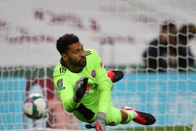 DEBUT: Goalkeeper Wes Foderingham made his first competitive appearance for Sheffield United