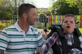 Oliver appeared with his dad Darren Hudson on DIY SOS on BBC. Photo: BBC